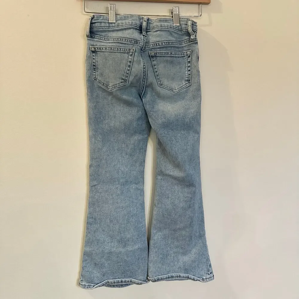 Gap '70's Flare Jeans sz 8 adjustable waist tabs